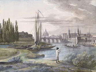 Vue de Dresde et de la rivière Elbe, 1806
